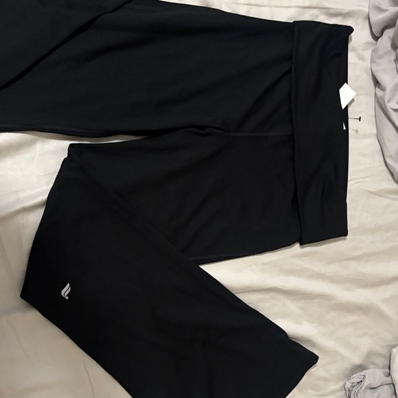 Fabletics Black Performance Leggings fold over leggings - Picture 4 of 9
